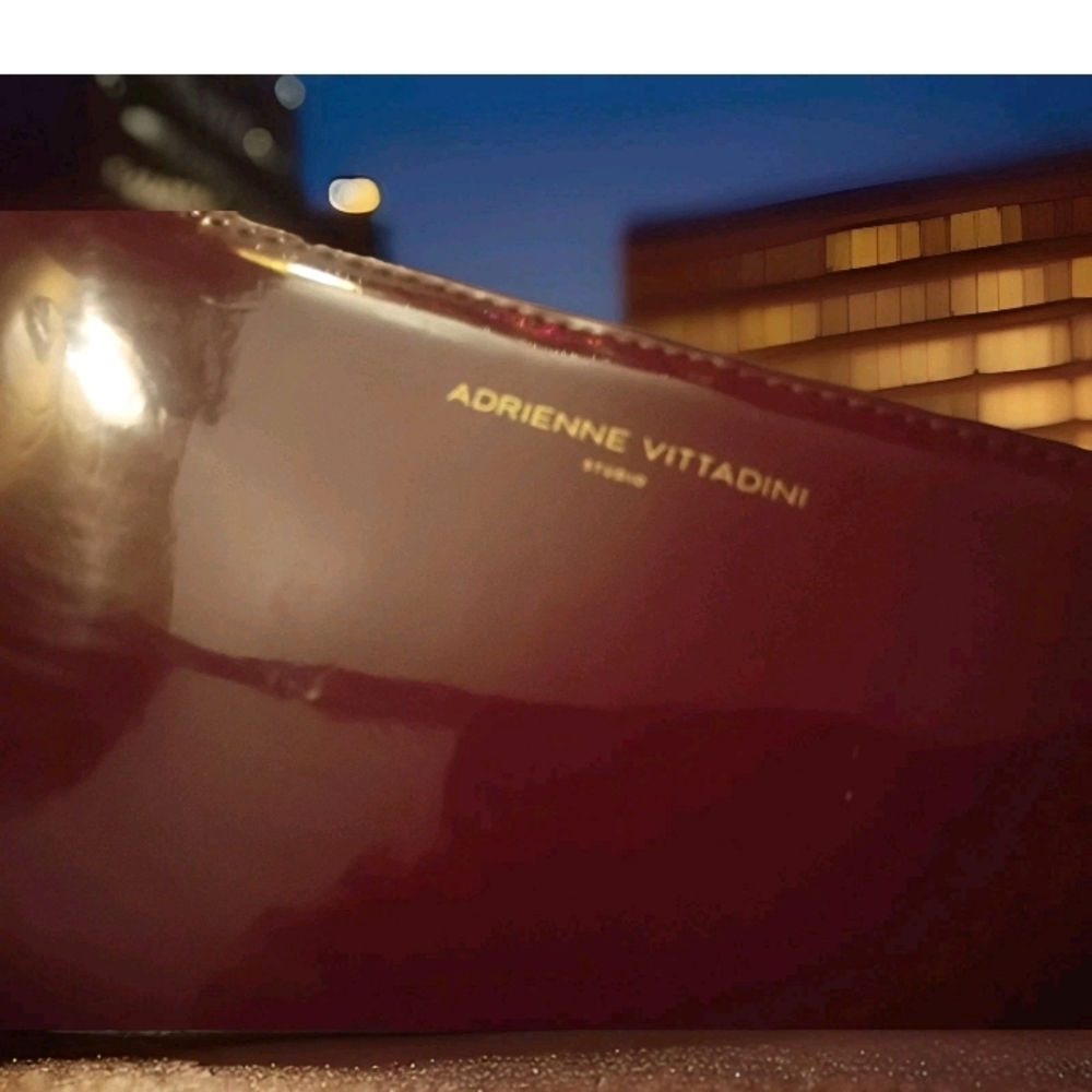 Adrienne Vittadini Deep Red Evening Bag Clutch Wallet Id Holder Night Out Party